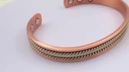 Vintage Copper Bracelets for Women Men 99.9% Pure Copper Magnetic Bangle with Energy Magnets Adjustable Cuff Jewelry Gift