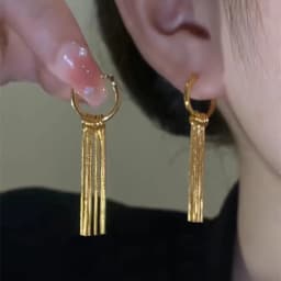 New Simple Version S925 Hoop Earrings Removable Snake Bone Tassel Women Wedding Party Fine Jewelry Girl Gift Wholesal ER098