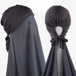 Muslim Instant Hijab Women Bonnet with Chiffon Shawl Head Scarf Cap Inner Headband Stretch Hijab Cover Headwrap Turbante