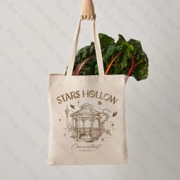 Stars Hollow Pattern Canvas Shopping Bag Portable Shoulder Bag Trendy Large Capacity Tote Bag for Daily Life Aesthetics Trend