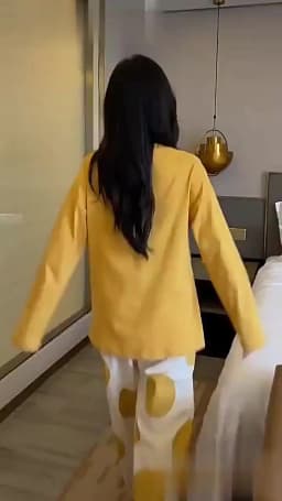 Plus Size New with Chest Pad Spring Long Sleeve Loose Home Casual Wearable Comfortable Stylish Trendy Ins Cute Women's Pajamas