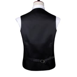 Barry.Wang Men Vest Jacquard Green Blue Red Gold Pink Waistcoat Tie Hanky Cufflinks Set Wedding Business Sleeveless Jacket