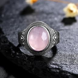 8*10MM Natural Stone Rings for Women Men Retro S925 Silver Plated Tiger Eye Moonstone Ring Party Gift Luxury Fine Jewelry FCGJHW