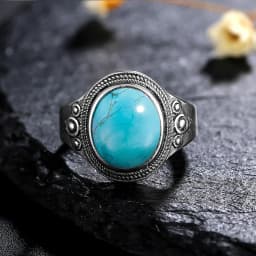8*10MM Natural Stone Rings for Women Men Retro S925 Silver Plated Tiger Eye Moonstone Ring Party Gift Luxury Fine Jewelry FCGJHW