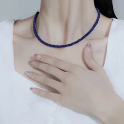 4MM Natural Stone Necklace 925 Sterling Silver Tourmaline Handwork Choker Jewelry For Women Trending Products Aquamarine