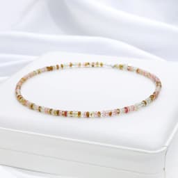 4MM Natural Stone Necklace 925 Sterling Silver Tourmaline Handwork Choker Jewelry For Women Trending Products Aquamarine