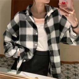 Plaid Shirt Women Autumn Long Sleeve Top Female Vintage Fashion Single Breasted Blouse Ladies Preppy Style Loose Check Shirts