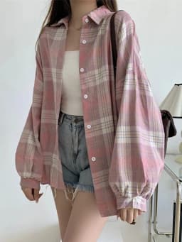 Plaid Shirt Women Autumn Long Sleeve Top Female Vintage Fashion Single Breasted Blouse Ladies Preppy Style Loose Check Shirts