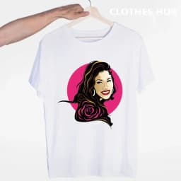 Selena quintanilla T shirts Fashion Men And Women Tops T-shirt Short Sleeve Unisex Tshirt