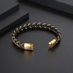 Simple New Style Men's Leather Bracelet Black/Blue/Brown Stainless Steel Buckle Valentine's Day Charm Bangle Gift Jewelry