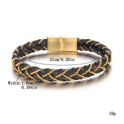 Simple New Style Men's Leather Bracelet Black/Blue/Brown Stainless Steel Buckle Valentine's Day Charm Bangle Gift Jewelry