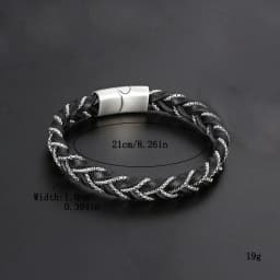 Simple New Style Men's Leather Bracelet Black/Blue/Brown Stainless Steel Buckle Valentine's Day Charm Bangle Gift Jewelry