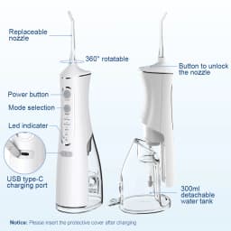 Household scalers Electric water flosser Portable oral irrigator for teeth cleaning 300ml Water Tank Smart Oral Cleaner