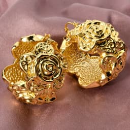 Sunny Jewelry Fashion Lady Hoop Earrings Gold Plated Flower Round Earring African Women Party Wedding Anniversary Jewellery Gift