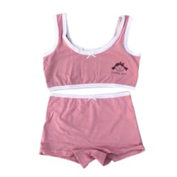 Girl Bra Boxers Set Cute Floral Strawberry Prints Teens Underwear Size 130-160 Big Girl Underwear Bra Panties Set