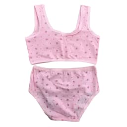 Girl Bra Boxers Set Cute Floral Strawberry Prints Teens Underwear Size 130-160 Big Girl Underwear Bra Panties Set