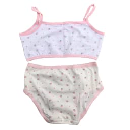 Girl Bra Boxers Set Cute Floral Strawberry Prints Teens Underwear Size 130-160 Big Girl Underwear Bra Panties Set