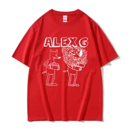 Singer Alex G Print T-shirt Male Summer Casual Tees Short Sleeve Men Women Fashion Funny Oversized Tshirt Unisex Vintage T Shirt