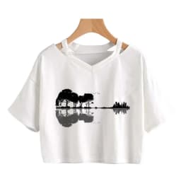 2000s Y2k Print Women Tee Shirt Harajuku Gothic Cropped Mange Tshirt Funny Graphic T-shirt Korean Style Casual Crop Tops Female