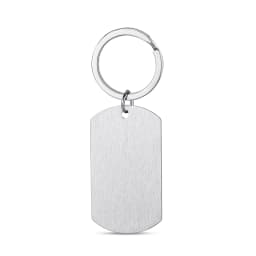 5Pcs ID Dog Tag Stainless Steel Keychain Military Army Keyring For Men Womens Punk Metal Smooth Army Tag Key Chain Gift