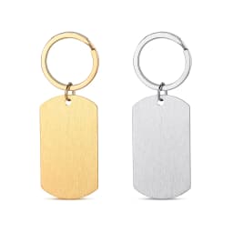 5Pcs ID Dog Tag Stainless Steel Keychain Military Army Keyring For Men Womens Punk Metal Smooth Army Tag Key Chain Gift