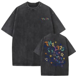 Washed Vintage The 1975 about You Print T-shirt Being Funny in A Foreign Language Album Tshirt Men Women Hip Hop Casual T Shirt