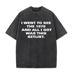 Washed Vintage The 1975 about You Print T-shirt Being Funny in A Foreign Language Album Tshirt Men Women Hip Hop Casual T Shirt