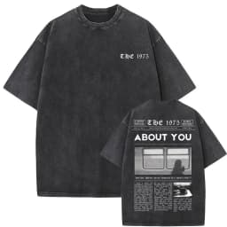 Washed Vintage The 1975 about You Print T-shirt Being Funny in A Foreign Language Album Tshirt Men Women Hip Hop Casual T Shirt