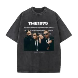 Washed Vintage The 1975 about You Print T-shirt Being Funny in A Foreign Language Album Tshirt Men Women Hip Hop Casual T Shirt