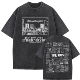 Washed Vintage The 1975 about You Print T-shirt Being Funny in A Foreign Language Album Tshirt Men Women Hip Hop Casual T Shirt
