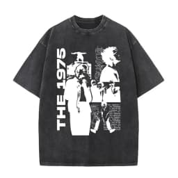 Washed Vintage The 1975 about You Print T-shirt Being Funny in A Foreign Language Album Tshirt Men Women Hip Hop Casual T Shirt