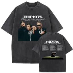 Washed Vintage The 1975 about You Print T-shirt Being Funny in A Foreign Language Album Tshirt Men Women Hip Hop Casual T Shirt