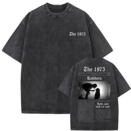 Washed Vintage The 1975 about You Print T-shirt Being Funny in A Foreign Language Album Tshirt Men Women Hip Hop Casual T Shirt
