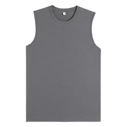 100% Cotton Mens Oversized T-shirt Sleeveless Tank Top Solid Color Fitness Muscle Vests Bodybuilding T Shirt For Men Tees 230g