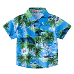 Cool Cozy Summer Coconut Palm Beach Shirts for Boys and Girls