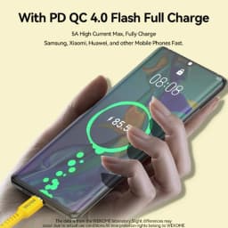 WEKOME 100W Type C Fast Charging Liquid Silicone Cable iPhone 15 Charging Cable Data Transmission Cord for iPhone Xiaomi Samsung