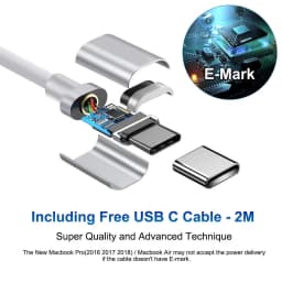 30W PD USB-C Power MagSaf* 3 Adapter Laptop Notebook Fast Charger For Apple Macbook 12'' Air 13'' M1 M2 A1882 A1534 A2337 A2681