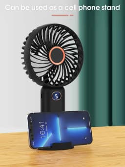 Handheld Fan Portable Mini Fan with Backup Power Desk Fan USB Rechargeable Operated Cooling Electric Fan Travel Office