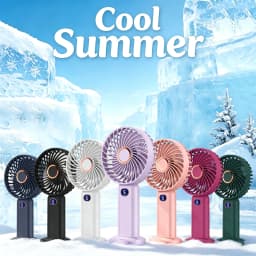 Handheld Fan Portable Mini Fan with Backup Power Desk Fan USB Rechargeable Operated Cooling Electric Fan Travel Office