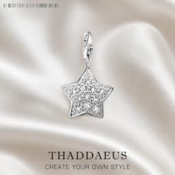 Star Pave Dangle Charm Women Men Summer Brand New Trendy 925 Sterling Silver Pendant