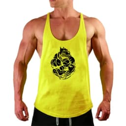 Brand Bodybuilding Clothing Fitness Mens Muscle Vest Summer Letters Print Sleeveless Shirt Gyms Stringer Tank Top Men Tank Top