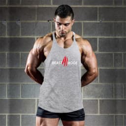 Brand Bodybuilding Clothing Fitness Mens Muscle Vest Summer Letters Print Sleeveless Shirt Gyms Stringer Tank Top Men Tank Top