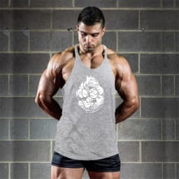 Brand Bodybuilding Clothing Fitness Mens Muscle Vest Summer Letters Print Sleeveless Shirt Gyms Stringer Tank Top Men Tank Top