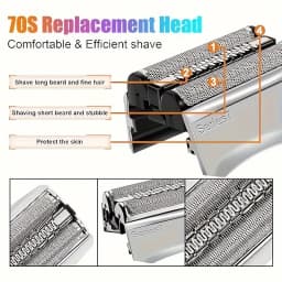 Replacement Electric Shaver Head Foil And Blade For Series 7 Shaver 70B 70S Replacement Electric Shaver Heads For Braun
