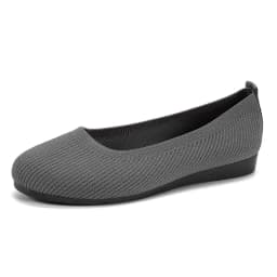 Spring Women's Flat Shoes New Knitting Sock Sneakers Breathable Slip on Female Rpound Toe Loafers 36-43 Plus Size Light Shoes