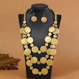 1set Multi-layer African Wedding Party Dress Wooden Beads Necklace Earring Jewelry Sets For Women Gitls Party Jewelry Gifts