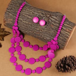 1set Multi-layer African Wedding Party Dress Wooden Beads Necklace Earring Jewelry Sets For Women Gitls Party Jewelry Gifts