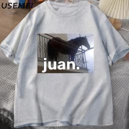 Juan Silly Horse on Balcony Dank Meme Graphic T Shirts Funny Man O Neck Casual Short Sleeve Tee Shirt Summer Tops Oversized