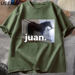 Juan Silly Horse on Balcony Dank Meme Graphic T Shirts Funny Man O Neck Casual Short Sleeve Tee Shirt Summer Tops Oversized