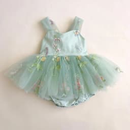 0-2 Years Old Baby Girls Romper Gauze Embroidered Flower Patterns Sling Baby Jumpsuit Summer Infant Clothes
